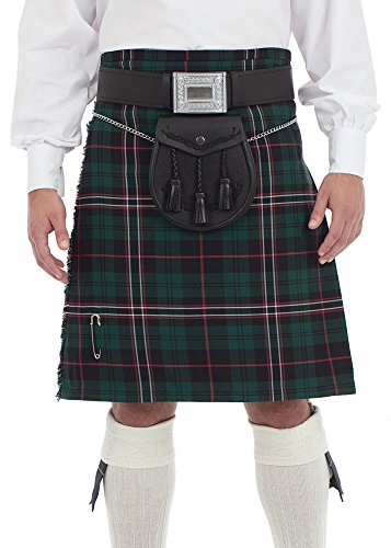 Kilt Societyメンズ8ヤードキルトスコットランド国立Tartan US サイズ: 34 カラー: グリーン
